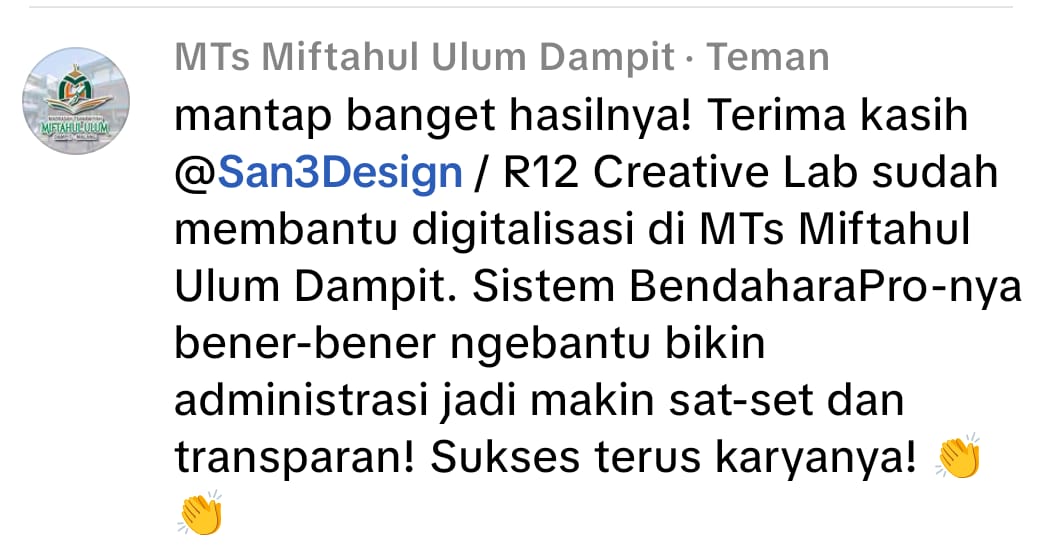 Testimoni MTs MIftahul Ulum